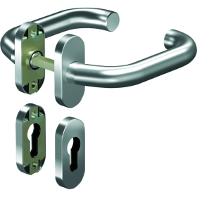 OGRO Drückergarnitur Premium 8350V/6621 FS,Ros.ov.,PZ,9,F1,TS35-48,o.No.