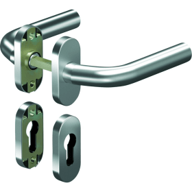 OGRO Drückergarnitur Premium 8155V/6621 FS,Ros.ov.,PZ,9,ER,TS35-48,o.No.