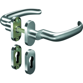 OGRO Drückergarnitur Premium 8999A/6621 FS,Ros.ov.,PZ,9,F1,TS35-48,o.No.