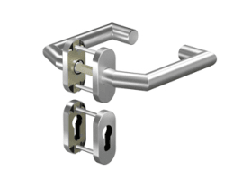 OGRO Drückergarnitur 8907V/6621SR FS,Ros.ov.,PZ,9,ER,TS35-48,o.No.