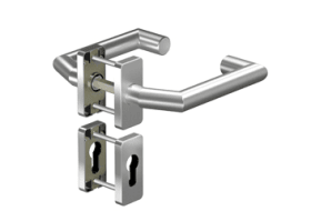 OGRO Drückergarnitur 8907V/6611SR,Ros.eck,PZ,8,ER,TS35-48,o.No.