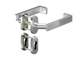 OGRO Drückergarnitur 8871V/6620SR,Ros.ov.,PZ,8,ER,TS35-48,o.No.