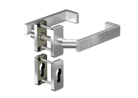 OGRO Drückergarnitur 8871V/6611SR,Ros.eck,PZ,8,ER,TS35-48,o.No.