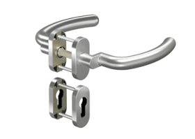 OGRO Drückergarnitur 8141A/6620SR FS,Ros.ov.,PZ,9,ER,TS35-48,o.No.