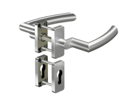 OGRO Drückergarnitur 8940A/6610SR FS,Ros.eck,PZ,9,ER,TS35-48,o.No.