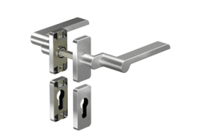 OGRO Drückergarnitur 8928A/6610SR FS,Ros.eck,PZ,9,ER,TS35-48,o.No.