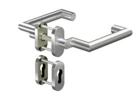 OGRO Drückergarnitur 8907A/6620SR,Ros.ov.,PZ,8,ER,TS35-48,o.No.