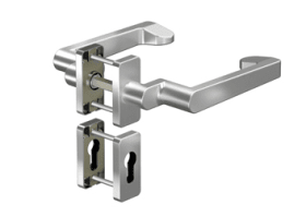 OGRO Drückergarnitur 8916A/6610SR,Ros.eck,PZ,8,F1,TS35-48,o.No.