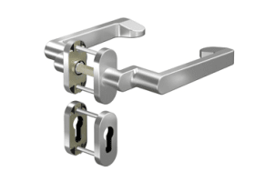 OGRO Drückergarnitur 8916A/6621SR FS,Ros.ov.,PZ,9,F1,TS35-48,o.No.