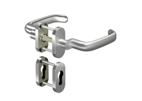 OGRO Drückergarnitur 8527A/6621SR FS,Ros.ov.,PZ,9,F1,TS35-48,o.No.