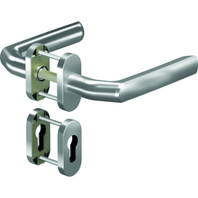 OGRO Drückergarnitur 8115V/6610SR,Ros.eck,PZ,8,F1,TS35-48,o.No.