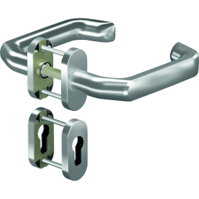 OGRO Drückergarnitur 8116V/6610SR,Ros.eck,PZ,8,F1,TS35-48,o.No.