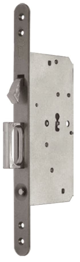 SCHIEBETÜRSCHLOSS 72PZ FR 20/55 MM RUND INCL.SB 4244 00/100G A7201 50/100G SILB.