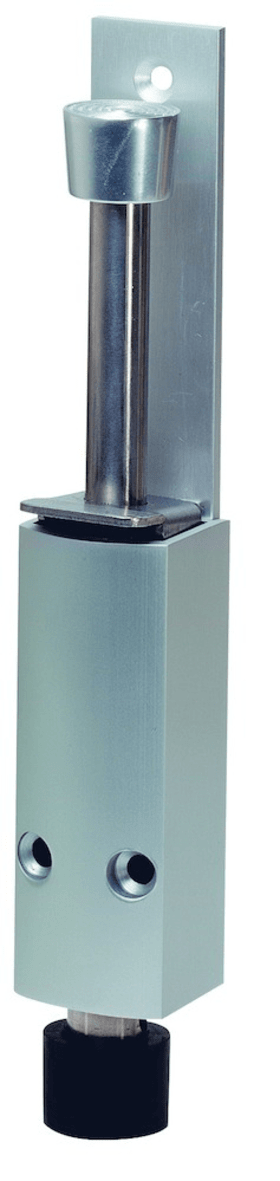 OT-TÜRFESTSTELLER,MIT TRETBOLZEN,HUB60MM 1222.47 Z.AUFSCHR.ALU,DUNKELBRAUN ELOX.