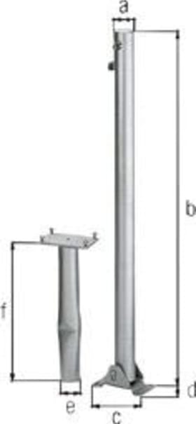 ABSPERRPFOSTEN KLAPPY-BO 60MM DREIKANTVERSCHLUSS 781057