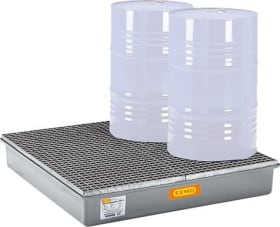 GFK-AUFFANGWANNE 220/4 MIT STAHLGITTERROST 6876