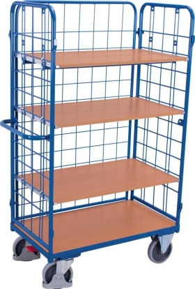 ETAGENWAGEN 500KG 3 WAND LAD. 1200X800MM 4 BÖDEN SW-800.304