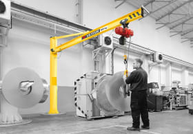 WAND-SCHWENKKRAN-LSW 125KG 5000MM M. E-ZUG PW1,25-5,0/SI1F-HF