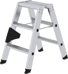 ALU-STUFEN-STEHLEITER BEIDSEITIG BEGEHB. 2X3 STUFEN 40206