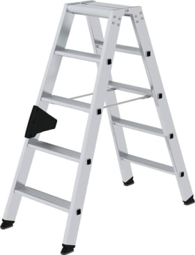 ALU-STUFEN-STEHLEITER BEIDSEITIG BEGEHB. 2X5 STUFEN 40210