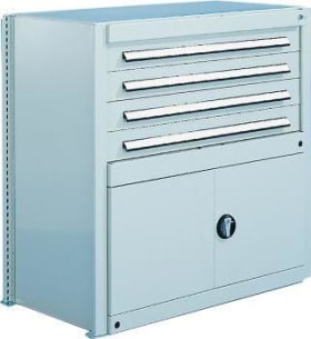 META Flügeltür 1/4 Meta CLIP H500mm RAL7035  