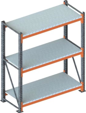 META Großfachregal MULTIPAL S B2700xT800xH2700 mm Grundfeld 4 Böden Fachlast 2400kg META