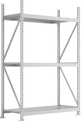 META Weitspannregal MINI-RACK B2200xT800xH2200 mm Anbaufeld 3 Stahlpaneele Fachlast 600 kg META