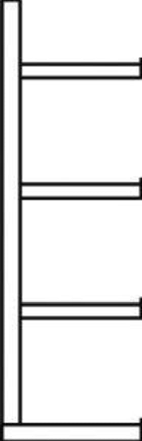 META Kragarmregal L Anbaufeld B1000xT600xH2500 mm einseitig RAL 5010 4 Arme Traglast 140kg