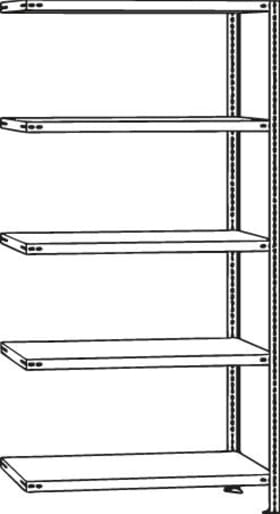 Schulte Schraubregal Anbauregal 150 kg 2500x1000x500mm 6 Böden, verz. 