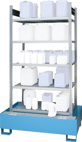 KLEINGEBINDE-GEFAHRSTOFFREGAL M.STAND- WANNE GR1-5GE LACKIERT R71-2061-C