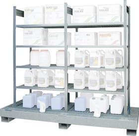 KLEINGEBINDE-GEFAHRSTOFFREGAL M.STAND- WANNE GR2-5GE FEUERVERZINKT R71-1081-C