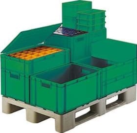 STAPELTRANSPORTKASTEN 600X400X320MM GRÜN 4330816836439