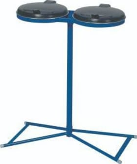 ABFALLSAMMLER 2X120L BLAU 4 STANDFÜSSE KS-DECKEL 10222