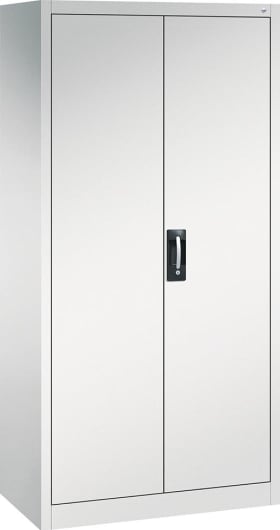 CP Flügeltürenschrank B930xT500xH1950 mm RAL 7035, 4 Fachböden Tragkraft 70kg