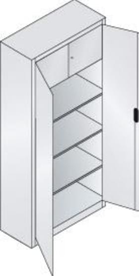 CP Flügeltürschr. 7035/7035 1950x930x40mm 