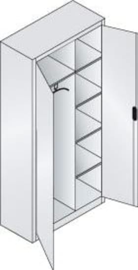 CP Flügeltürschr. 7035/7035 1950x930x400mm 