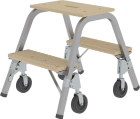 STAHL-HOLZ-TRITT M. BREMSBOCKROLLEN 2 HOLZSTUFEN 039012