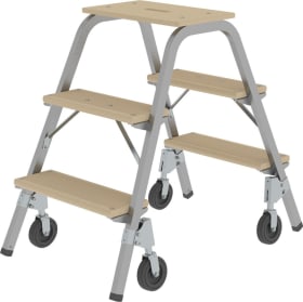 STAHL-HOLZ-TRITT M. BREMSBOCKROLLEN 3 HOLZSTUFEN 039013