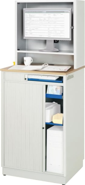 PC-STEHARBEITSPLATZ STATIONÄR GRAU/BLAU 07-2015.11