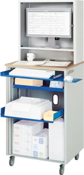 PC-STEHARBEITSPLATZ MOBIL GRAU/BLAU 07-2065.11