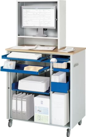 PC-STEHARBEITSPLATZ MOBIL GRAU/BLAU 07-2665.11