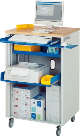 PC-ARBEITSPLATZ MOBIL GRAU/BLAU 07-2050.11