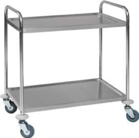 TISCHWAGEN M. 2 LADEFLÄCHEN 790X500MM EDELSTAHL 4332163880479