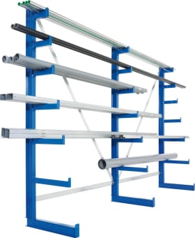 META Langgutregal ATLAS ST B5400xT500xH2000 mm einseitig RAL 5010 5 Arme Traglast 150kg