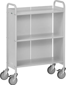 BÜROWAGEN 4871 3 BÖDEN 720X350MM GRAU RÜCKWAND