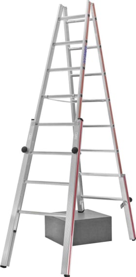 TREPPENSTEHLEITER 2X8 SPROSSEN 2,35M 4123/2X8