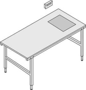 PACK- UND ARBEITSTISCH 2000X920X690-960 MM MIT WAAGE 203200