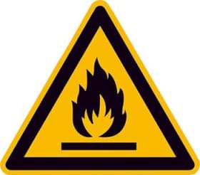 WARNUNG FEUERGEF. STOFFEN PVC-FOLIE SELBSTKLEBEND 4044589020802
