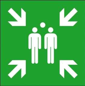 SICHERHEITSSCHILD ALU SAMMELSTELLE 600X600MM 4044589368348