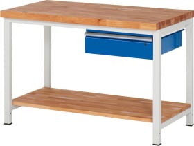 WERKBANK SERIE 8000 1250X700X840MM M.1 SBL. 150 U. ABLAGE 03-8001A7-127B4S.11